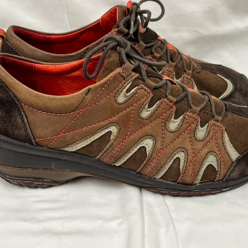 Jambu Women’s Brown & Orange Round Toe Lace Up Hiking Walking Shoes Sneakers 9M - Picture 6 of 16